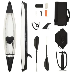 Kayak gonflable noir 375x72x31 cm polyester 31 [cm]