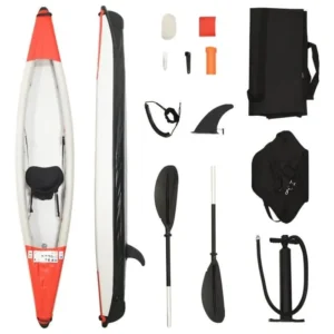 Kayak gonflable rouge 375x72x31 cm polyester 31 [cm]
