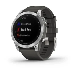 Montre Connectée GARMIN Fenix 7 - Noire & Argent - Entraînements Personnalisés - Autonomie Longue Durée