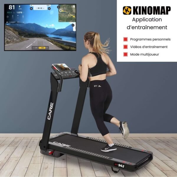 Tapis de course connecté - 14km/h - CARE - CT-962 - KINOMAP – Image 2