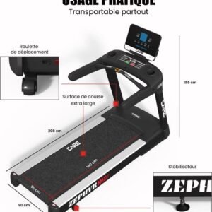 Tapis de course professionnel - 24km/h - CARE - ZEPHYR