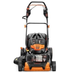 Tondeuse thermique autotractée à vitesse réglable 51cm 196cm3 - FUXTEC FX-RM5196PRO - Éjection bac 60L, latérale ou mulching