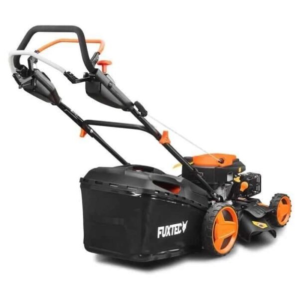 Tondeuse thermique autotractée à vitesse réglable 51cm 196cm3 - FUXTEC FX-RM5196PRO - Éjection bac 60L, latérale ou mulching – Image 5