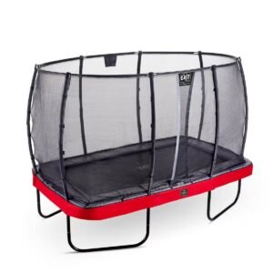 Trampoline EXIT Elegant Premium 214x366cm avec filet de sécurité Deluxe - rouge