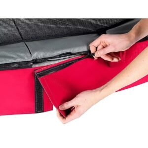 Trampoline EXIT Elegant Premium 214x366cm avec filet de sécurité Deluxe - rouge