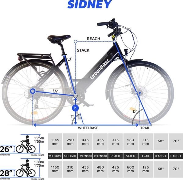 Vélo Ville Électrique Urbanbiker Sidney – Image 6
