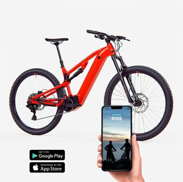 VTT Électrique Tout-Suspendu Rockrider E-Expl 520 S Microshift Advent 10V 500Wh 29" Rouge 2024 – Image 6