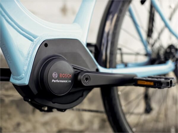 Vélo de Ville Électrique Trek Verve+ 2 Lowstep Bosch 400Wh Shimano Altus 9V Azure 2023 – Image 3